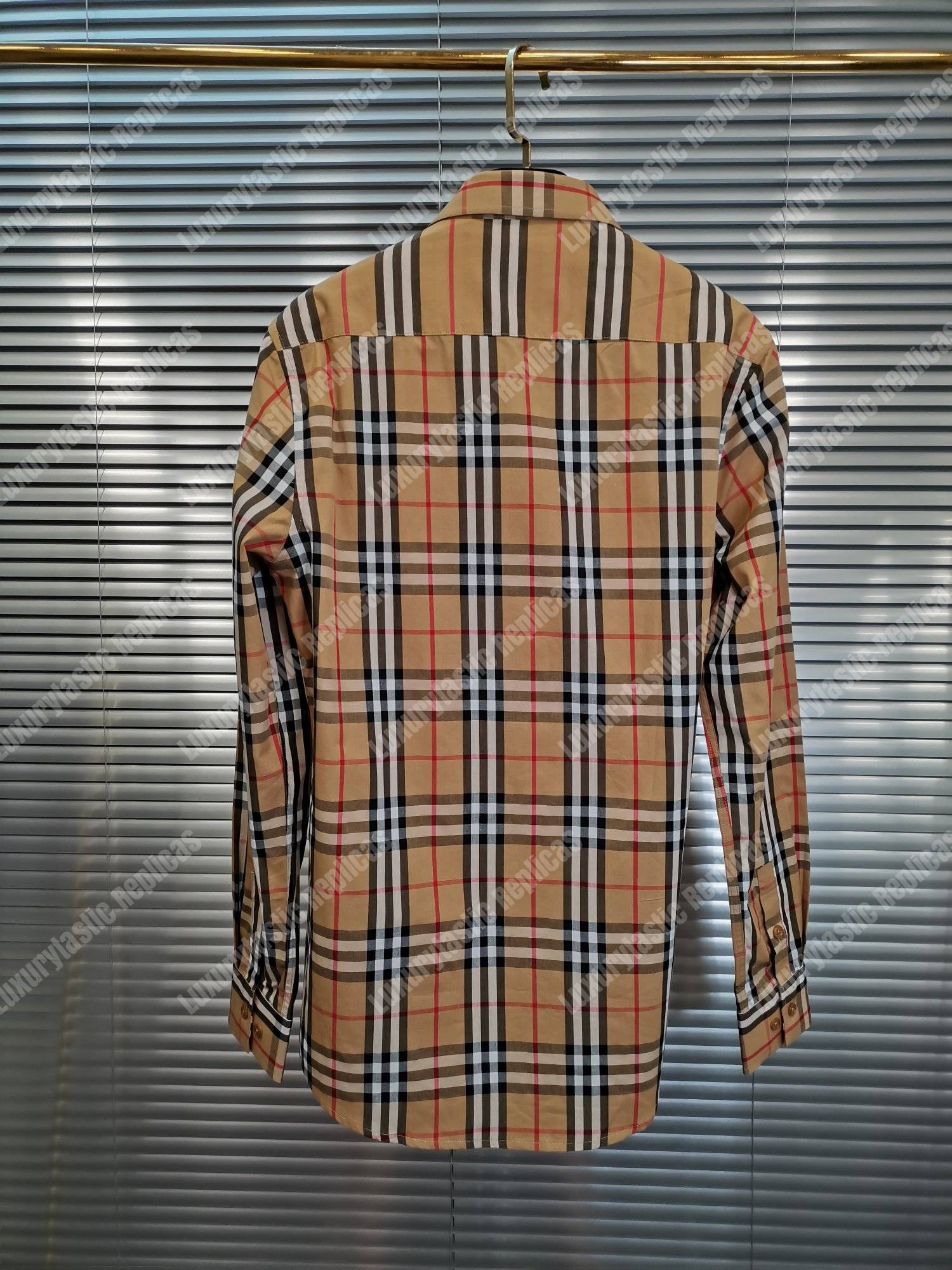 B**rry classic fit patchwork cotton poplin shirt