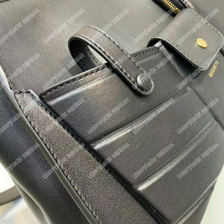 F**di peekaboo iconic medium black leather bag