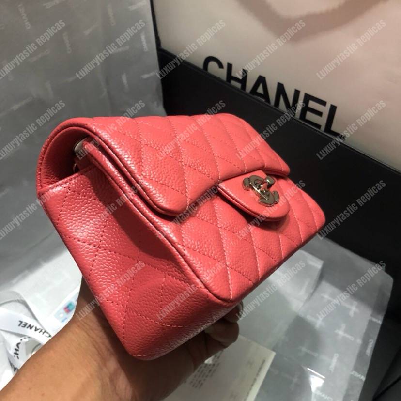 Ch*el mini flap bag red