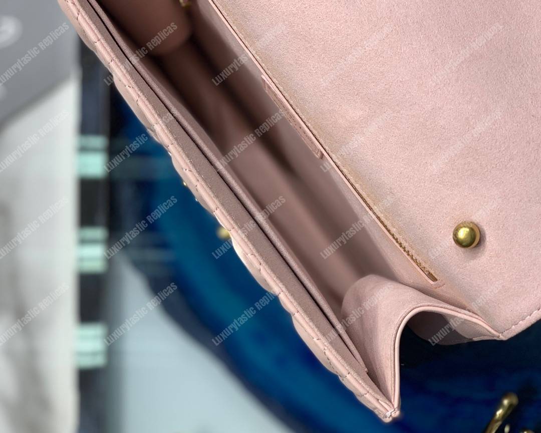 D*or lambskin D*oraddict flap bag pink