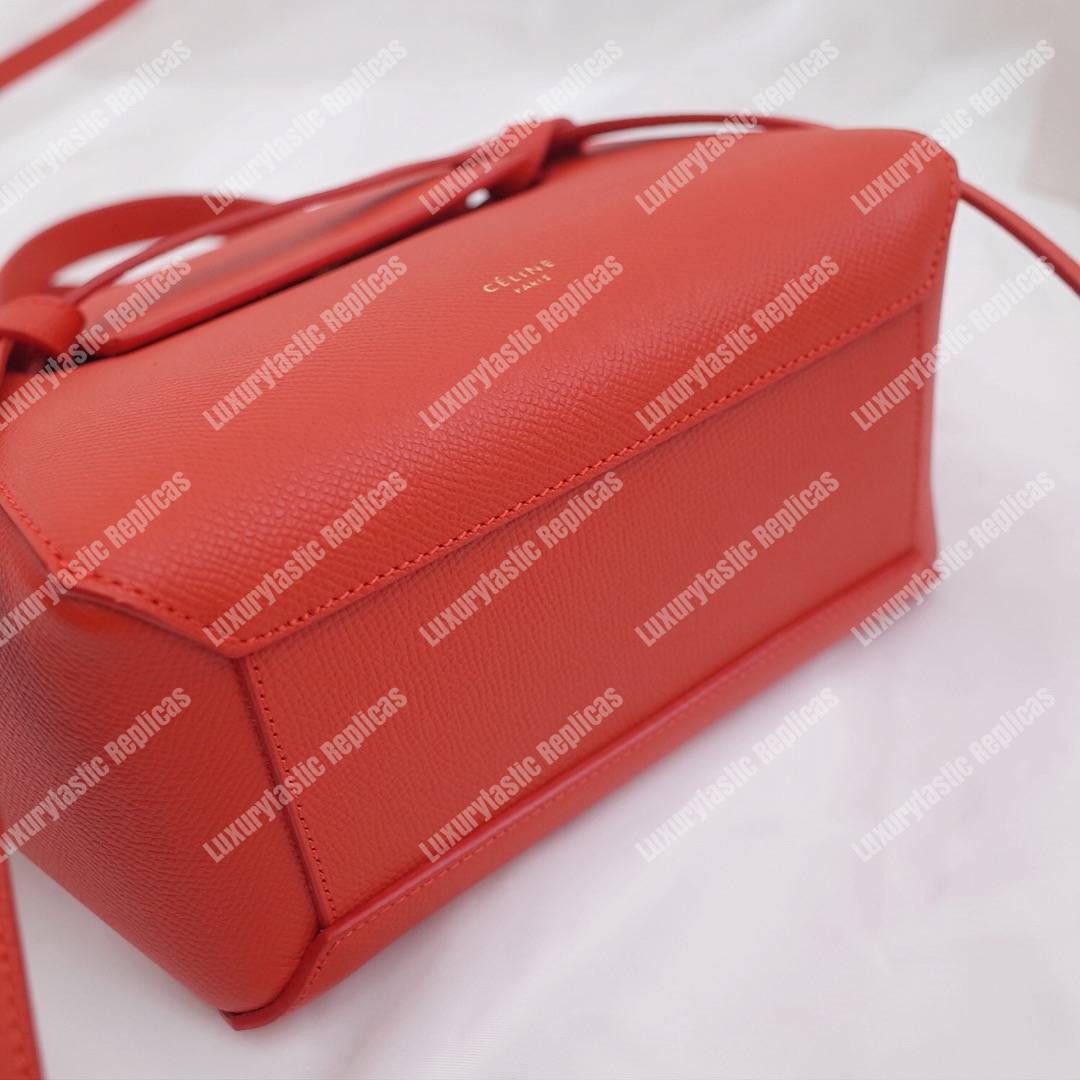 Ce**e nano belt bag in grained calfskin ruby