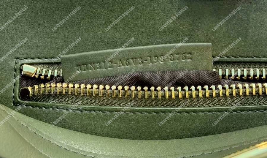 F**di peekaboo iconic medium green leather bag