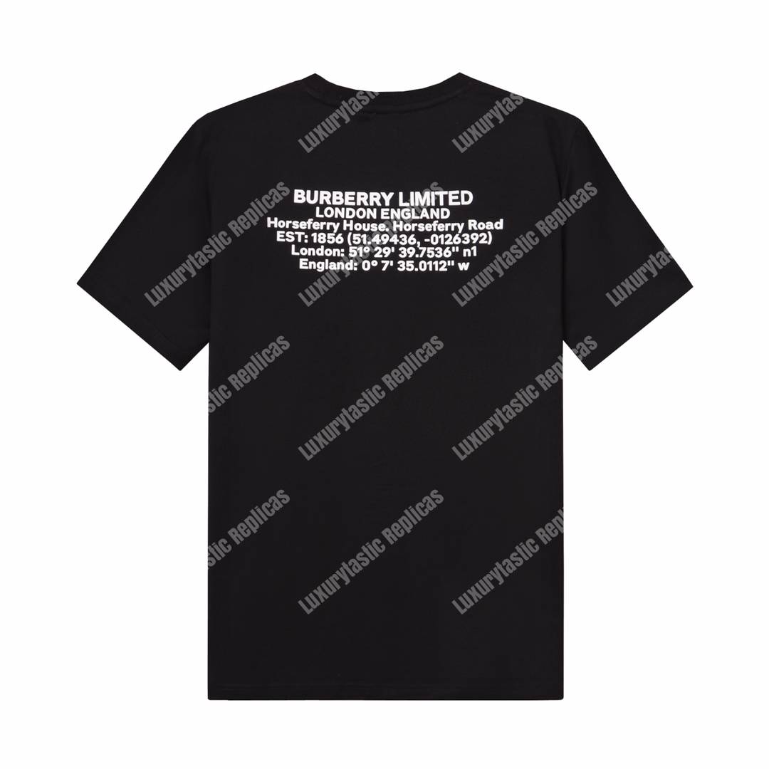 B**rry location print cotton oversized black t-shirt