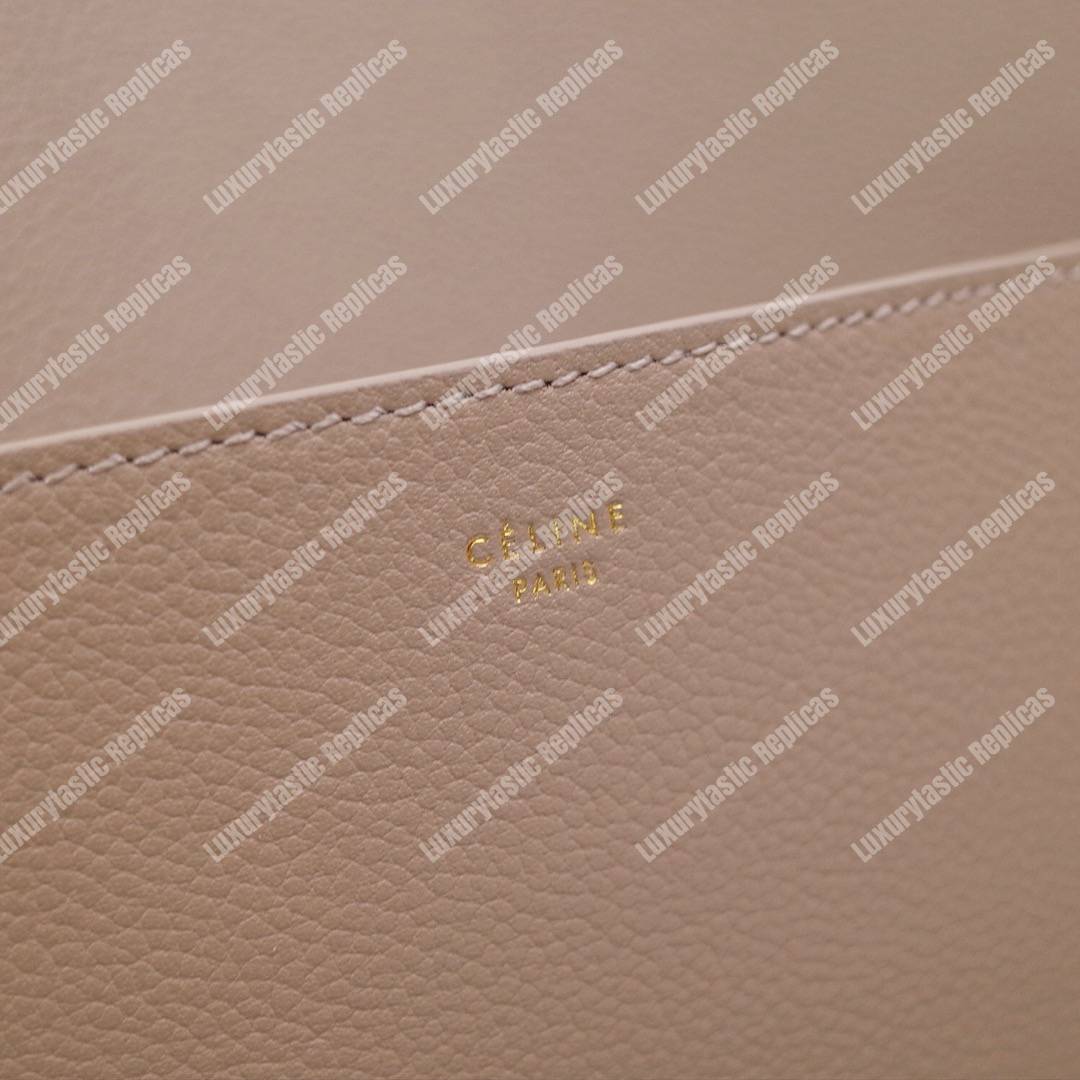 Ce**e sangle bucket bag in soft grained calfskin taupe