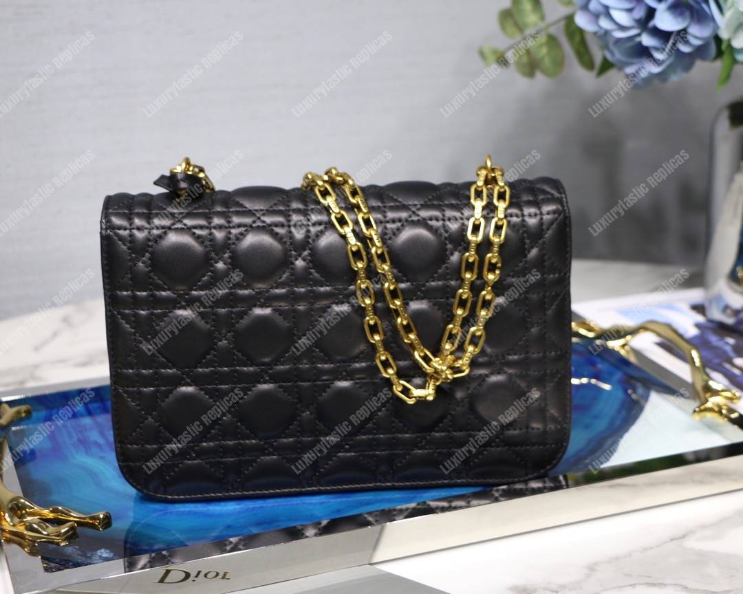 D*or lambskin D*oraddict flap bag black