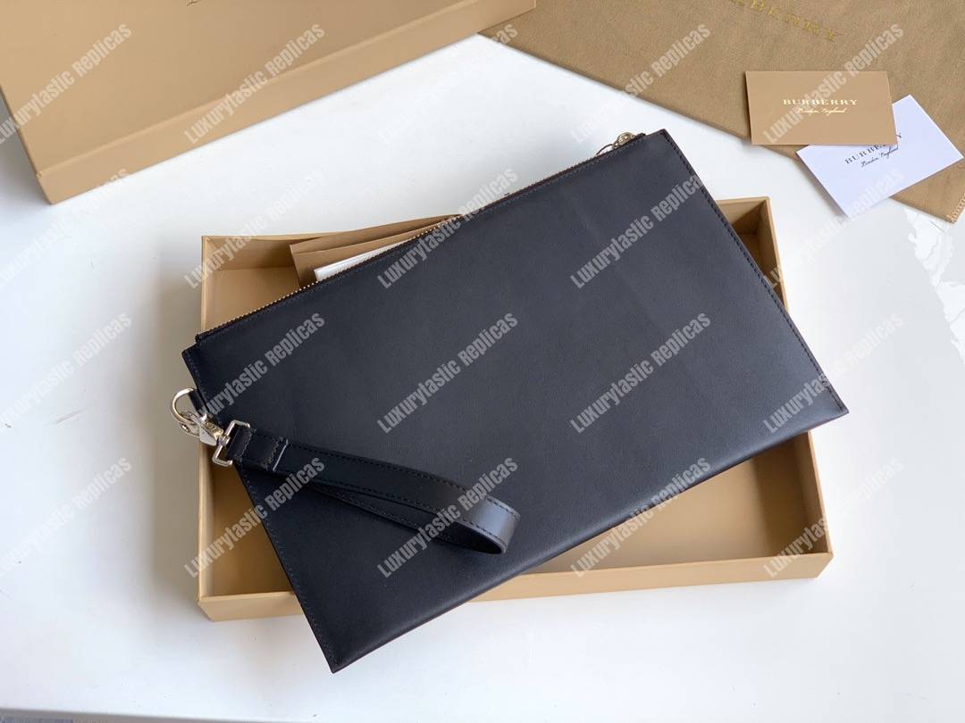 B**rry logo print zip pouch black