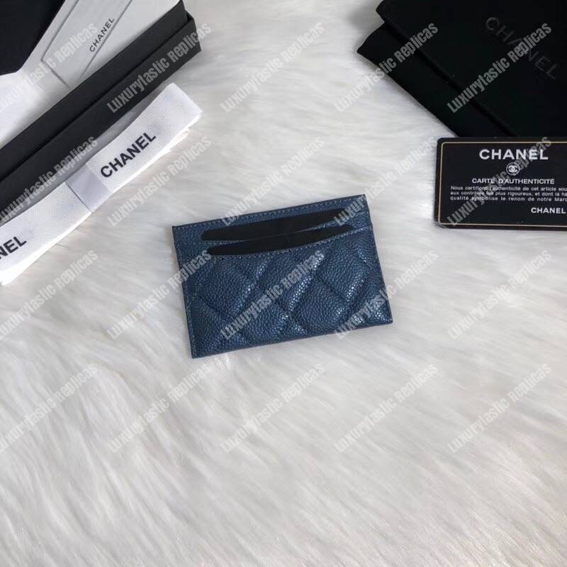 Ch*el classic card holder blue