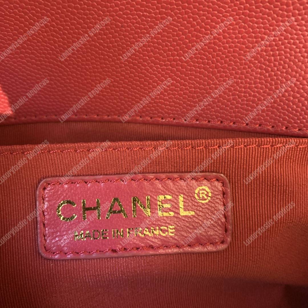 Ch*el boy medium handbag red