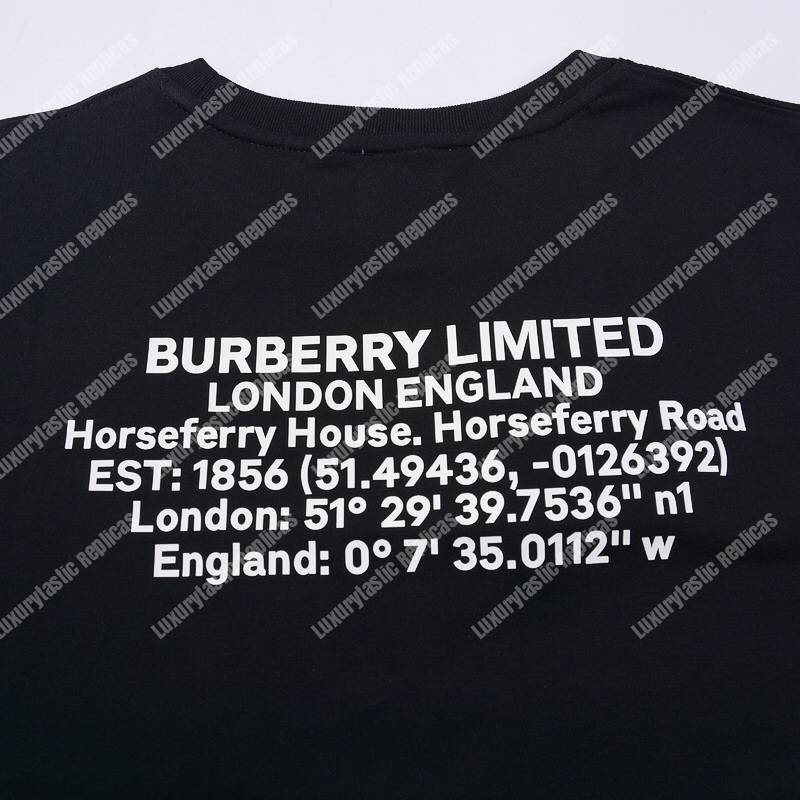 B**rry location print cotton oversized black t-shirt