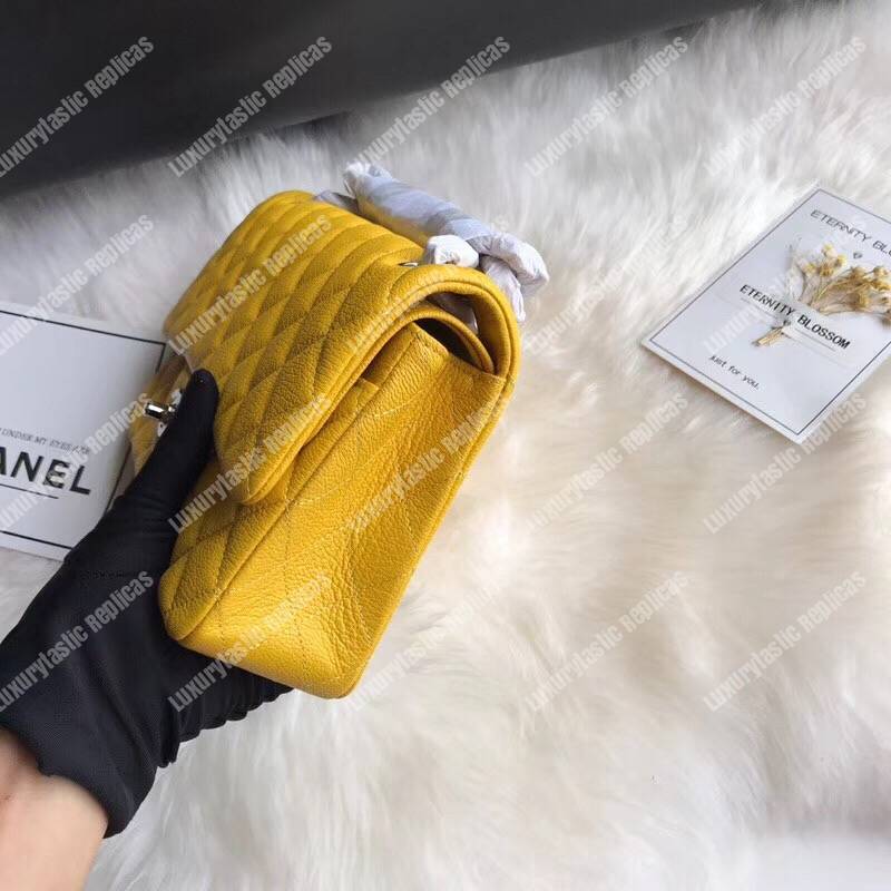 Ch*el medium classic handbag yellow