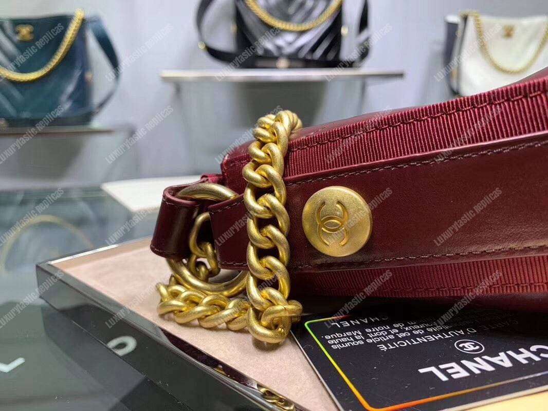Ch*el hobo handbag red