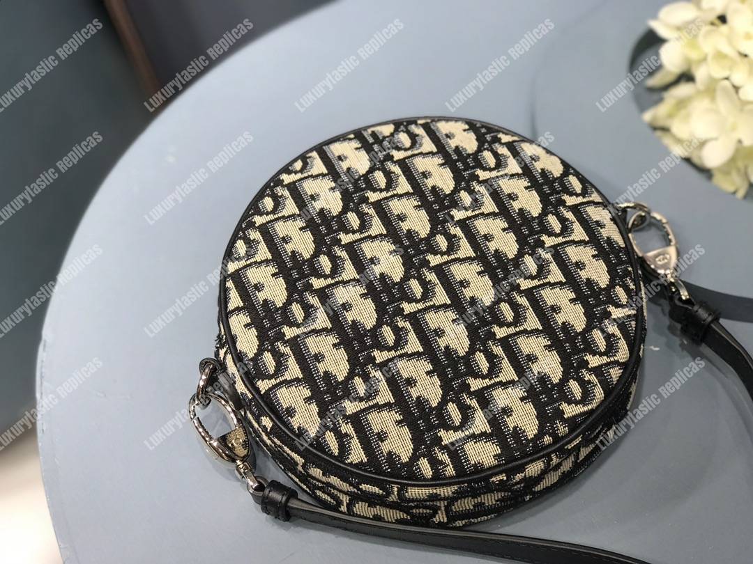 baby ball bag blue D*or oblique jacquard canvas