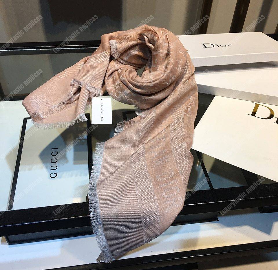 CD Oblique 140 Stole Beige