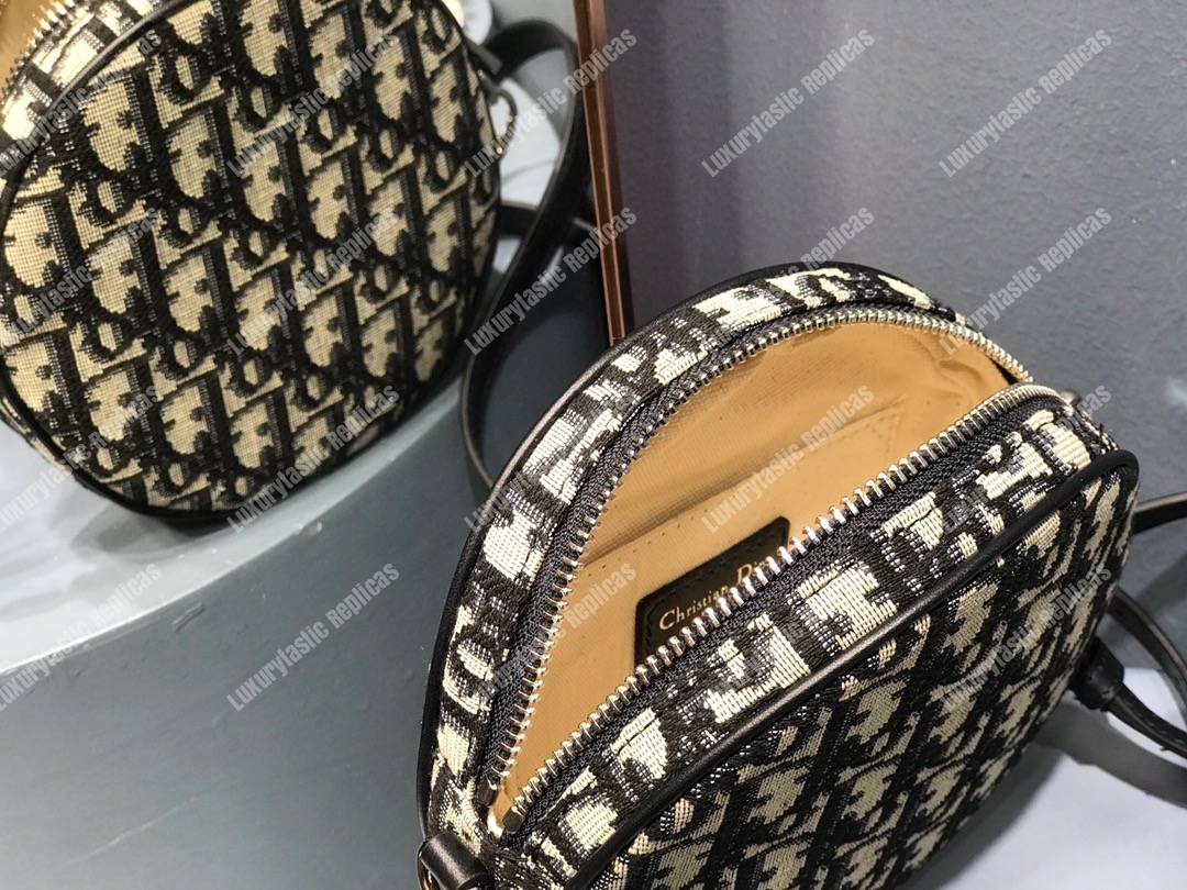 baby ball bag blue D*or oblique jacquard canvas