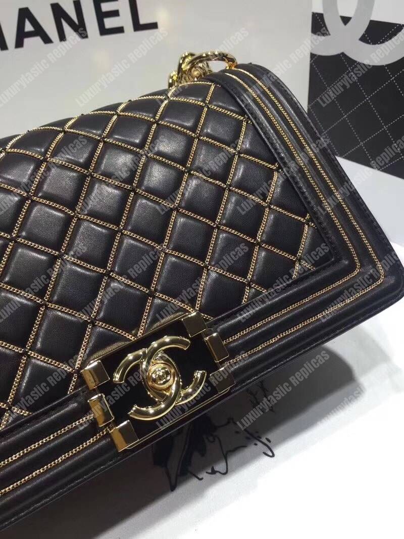 Ch*el boy handbag black