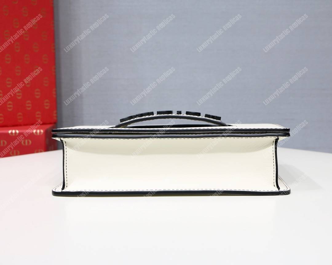 j’aD*or off-white matte calfskin ultra black flap bag