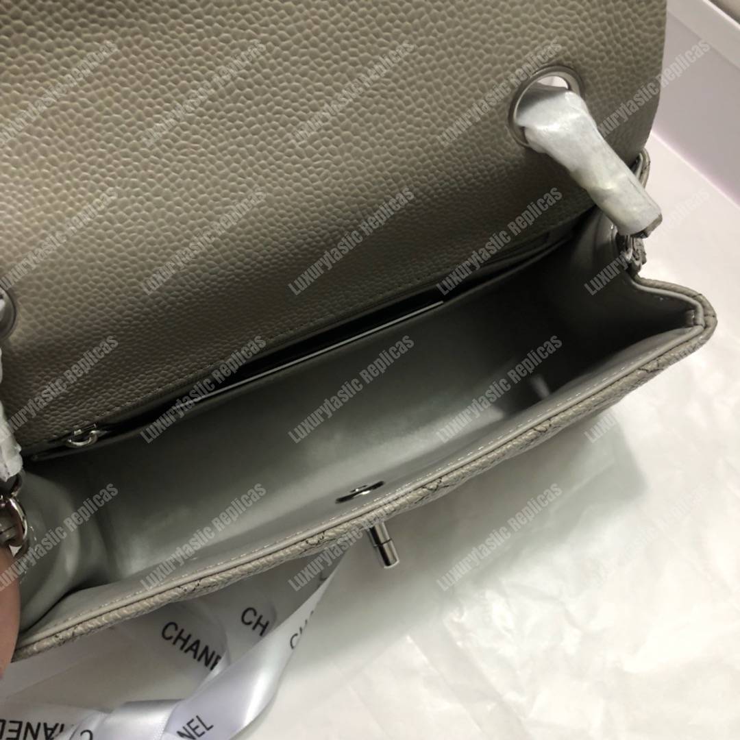 Ch*el mini flap bag grey