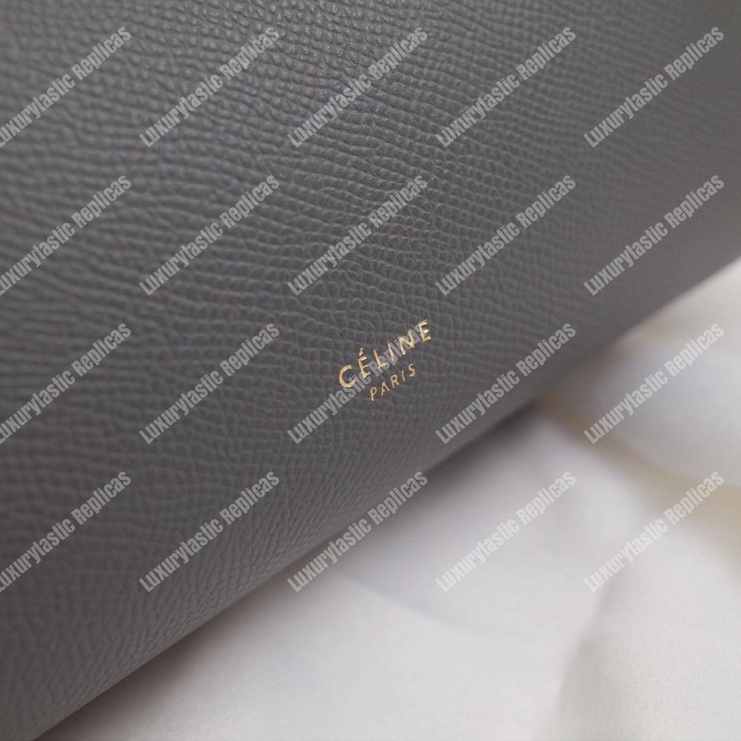 Ce**e nano belt bag in grained calfskin grey