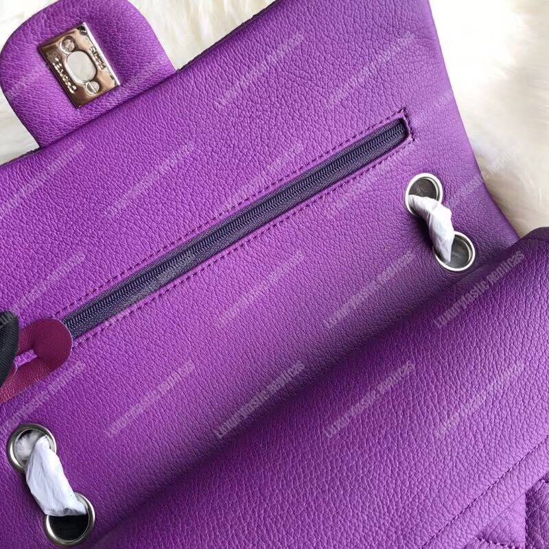 Ch*el medium classic handbag purple