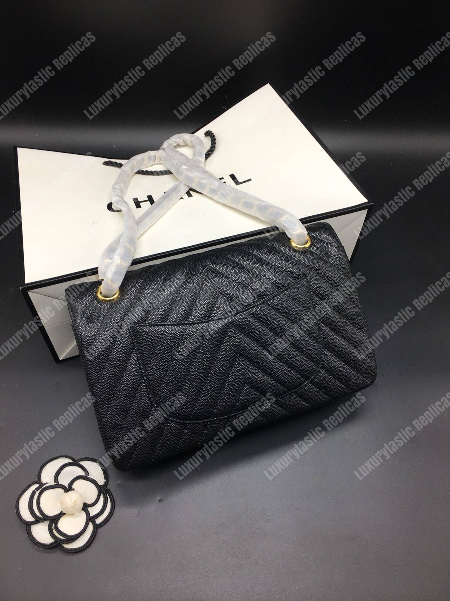 Ch*el classic medium handbag black