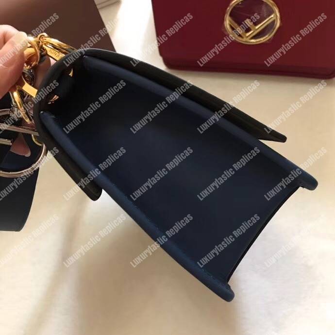 F**di kan i f blue leather bag