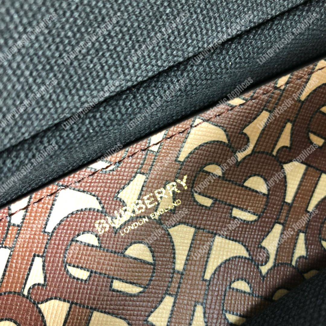 B**rry medium monogram stripe e-canvas bum bag brown