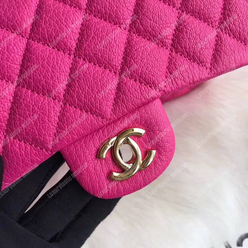Ch*el medium classic handbag pink