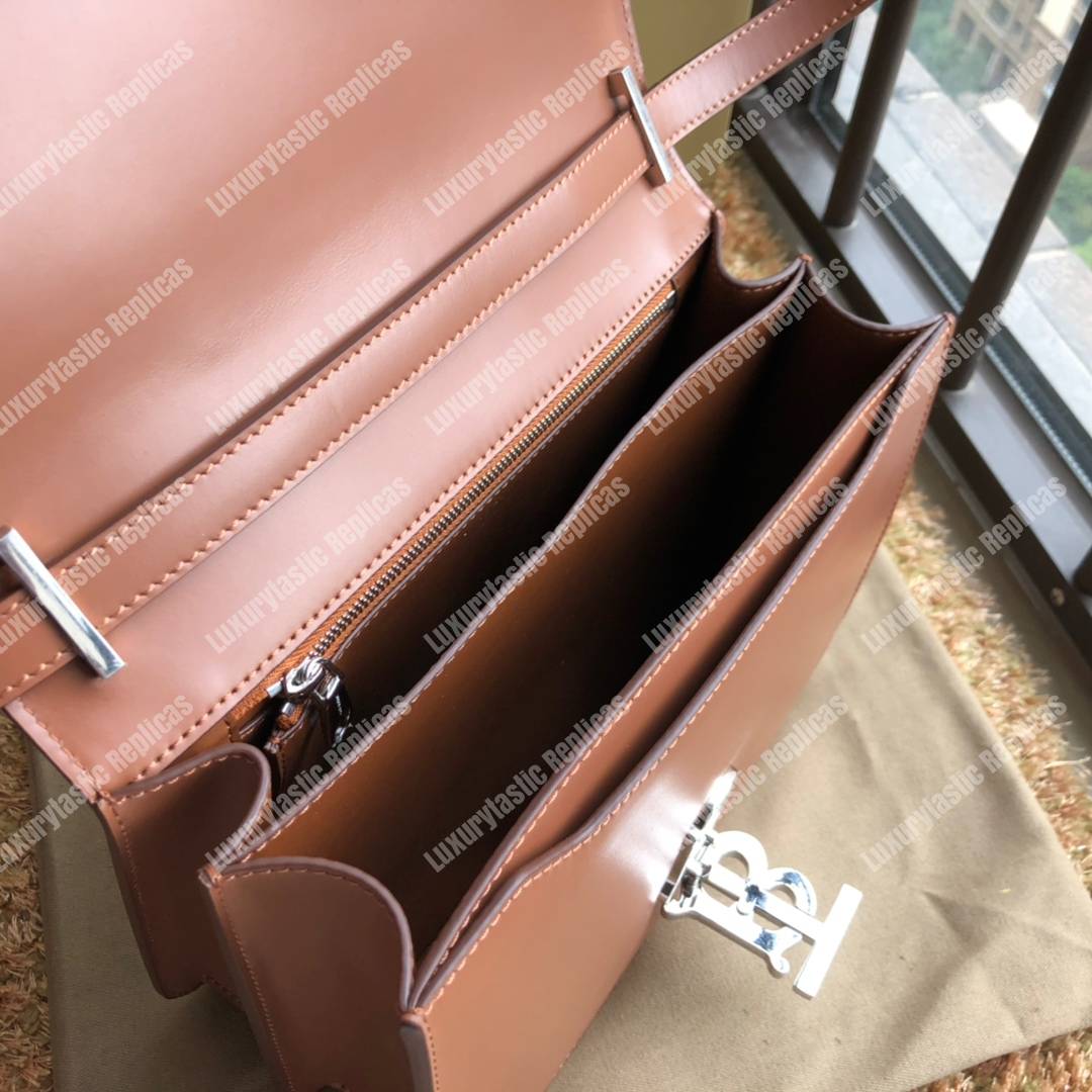 B**rry small leather tb bag brown
