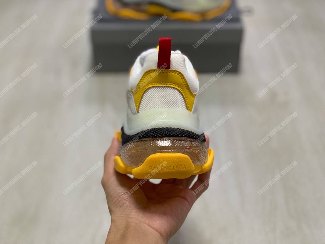 Ba*len*cia*ga triple s clear sole gray/yellow/pink