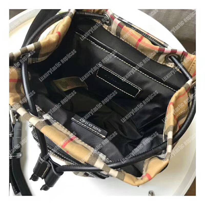 B**rry the small rucksack in vintage checkers