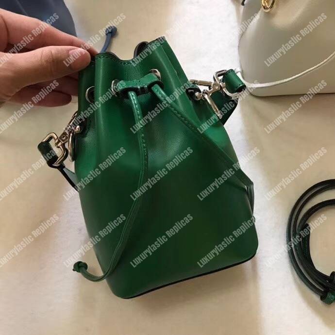 F**di mon tresor green leather mini bag