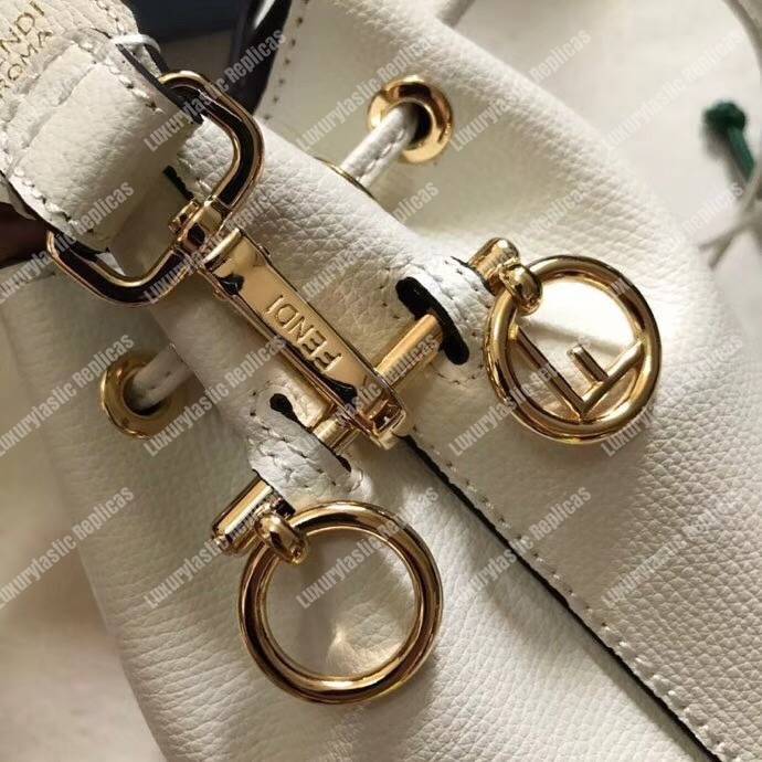 F**di mon tresor white leather mini bag