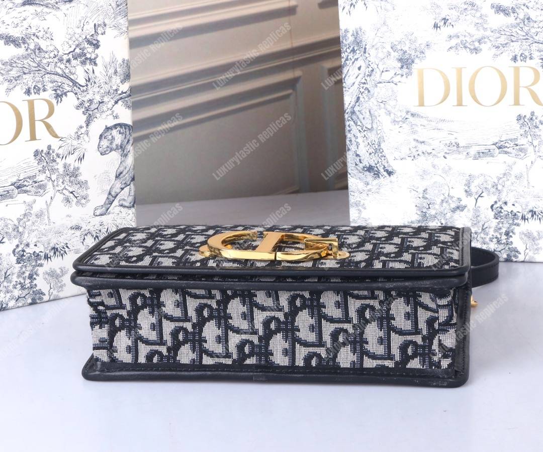 D*or 30 montaigne bag in blue oblique canvas