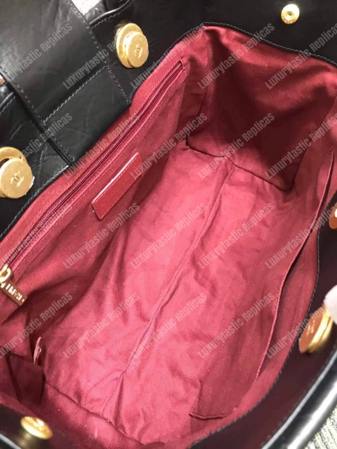 Ch*el large shopping bag black (30cm)