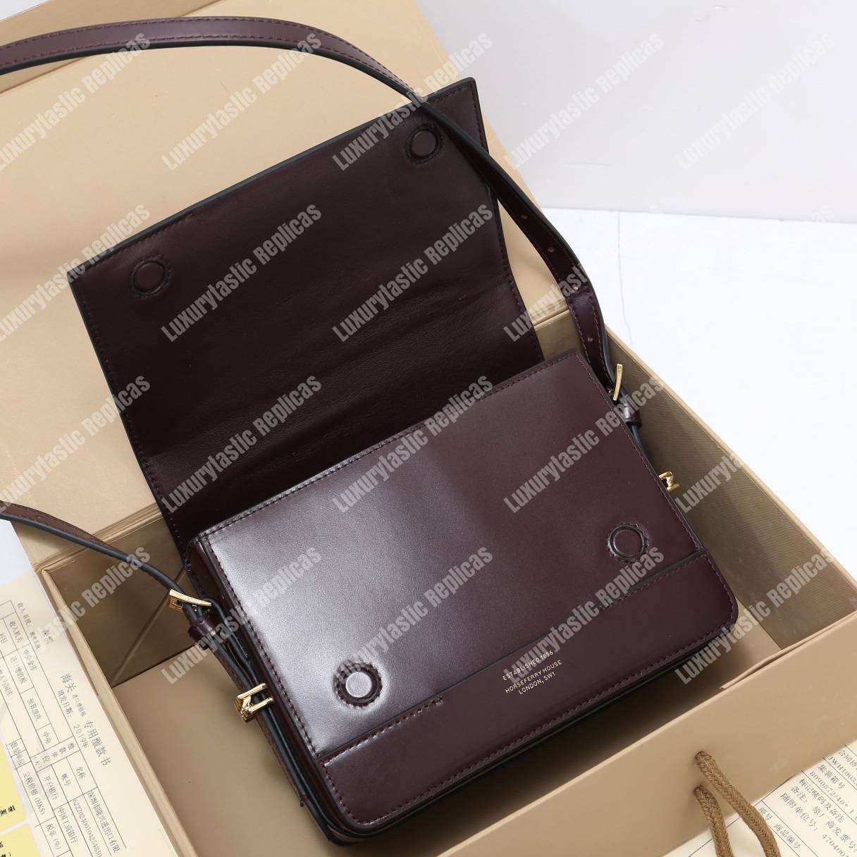 B**rry small two-tone leather grace bag brown