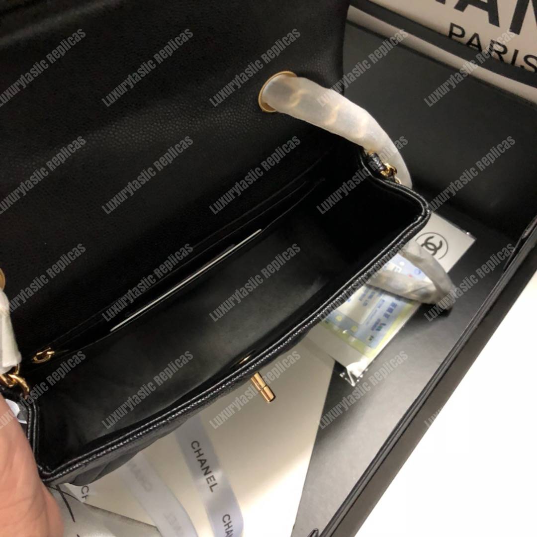 Ch*el mini flap bag black