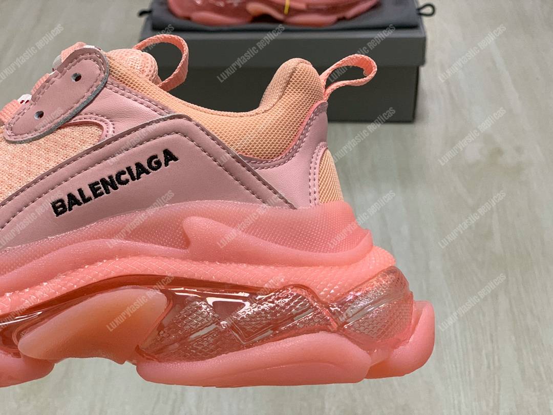 Ba*len*cia*ga triple s clear sole pink