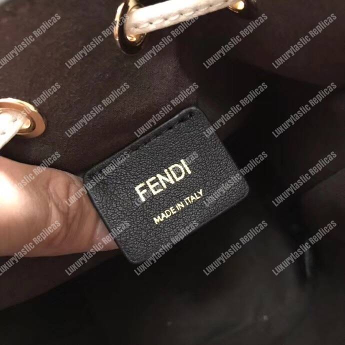 F**di mon tresor white leather mini bag