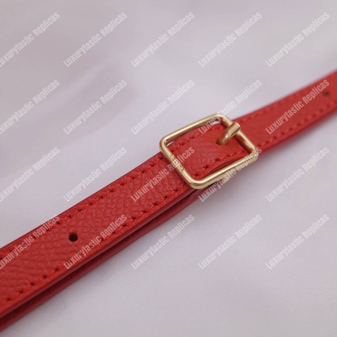 Ce**e nano belt bag in grained calfskin ruby