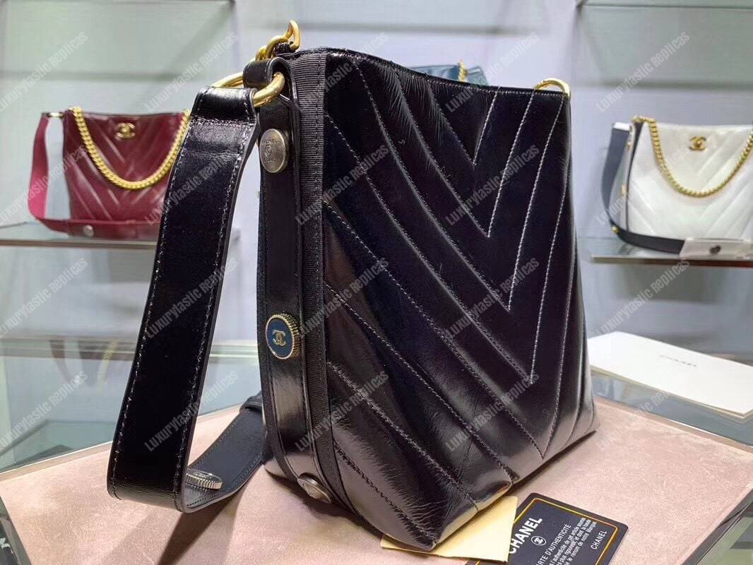 Ch*el hobo handbag black