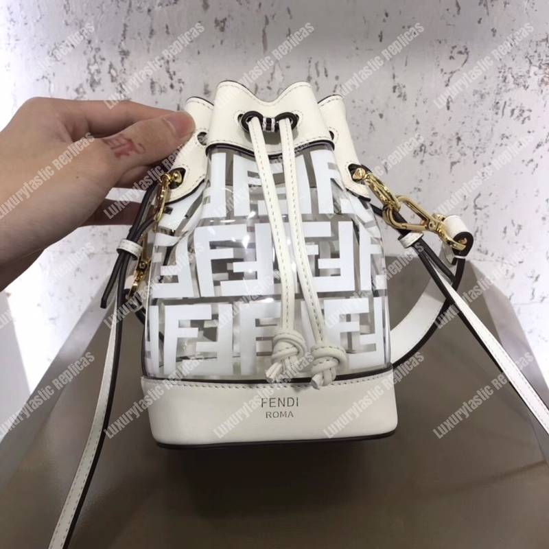 F**di mon tresor polyurethane mini bag white