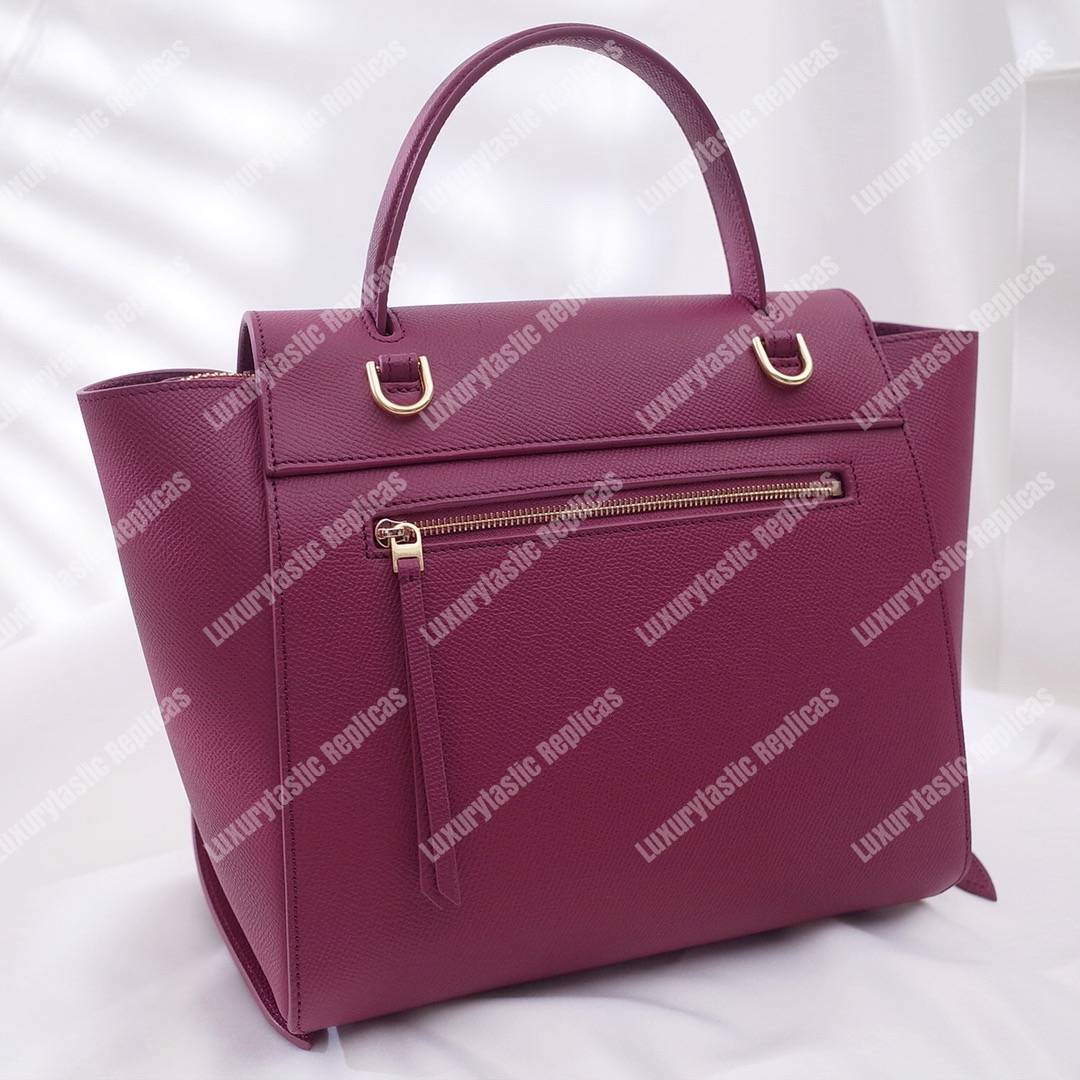 Ce**e nano belt bag in grained calfskin raspberry