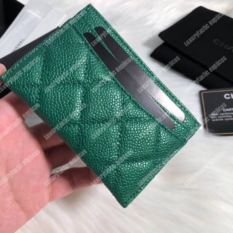 Ch*el classic card holder green