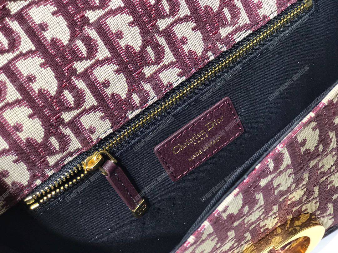 30 montaigne D*or oblique flap bag burgundy
