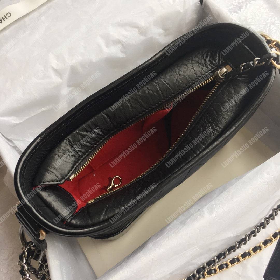 Ch*el’s gabrielle small hobo bag black