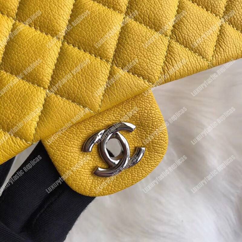 Ch*el medium classic handbag yellow