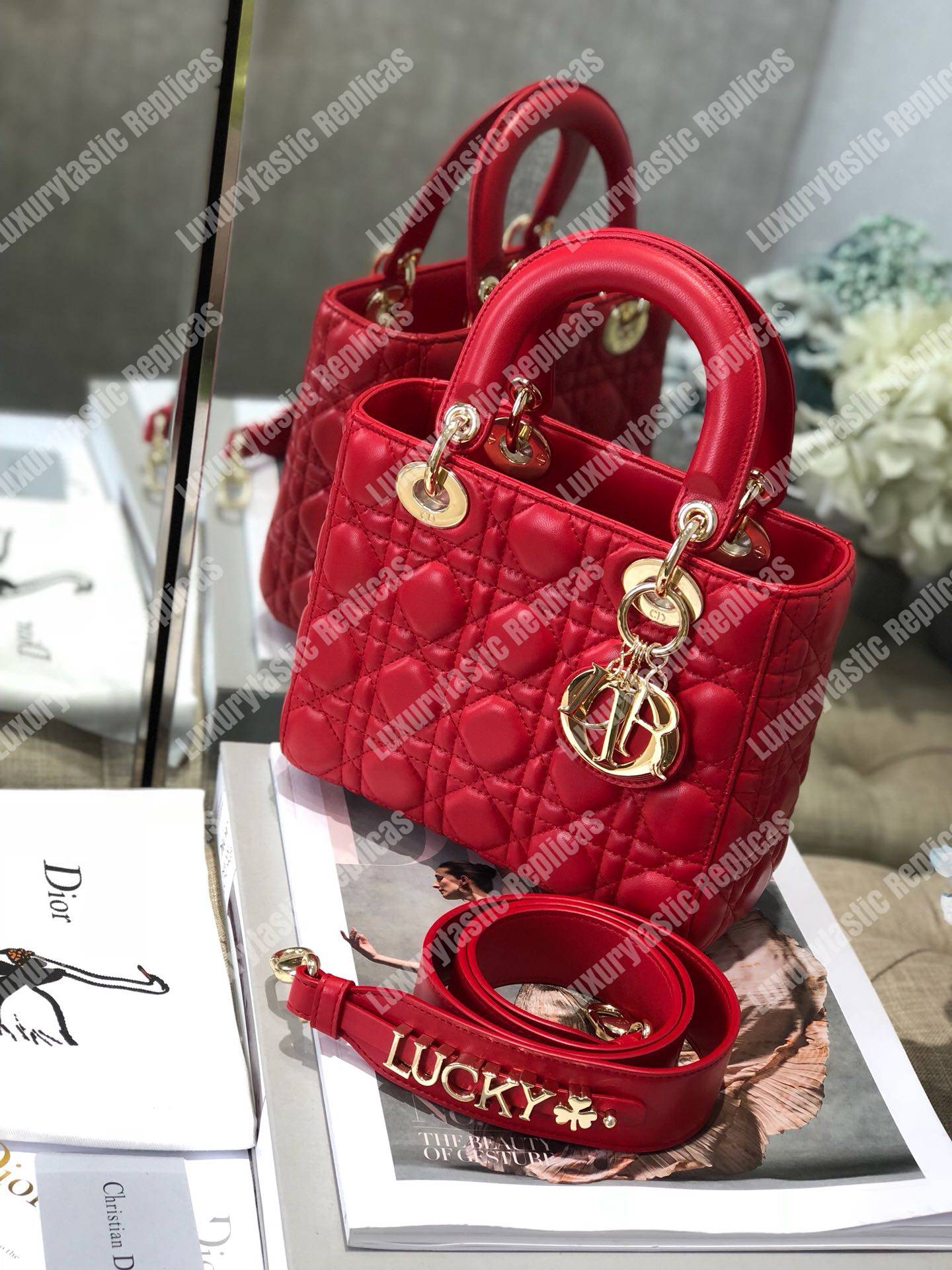 lady D*or medium bag red