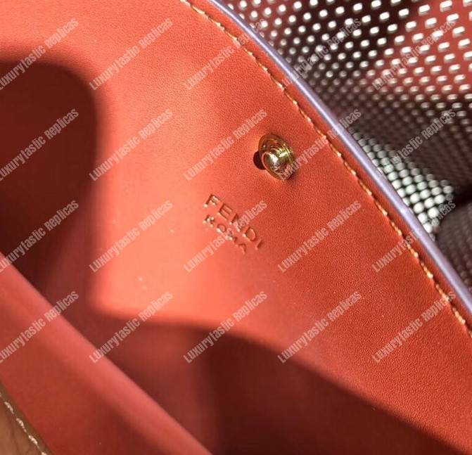 F**di peekaboo x-lite medium white leather bag