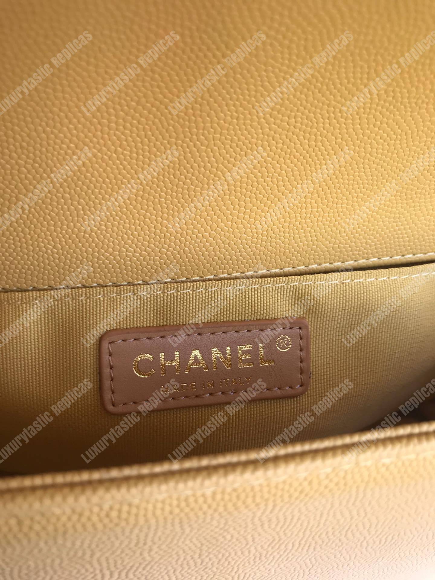 Ch*el boy medium handbag yellow