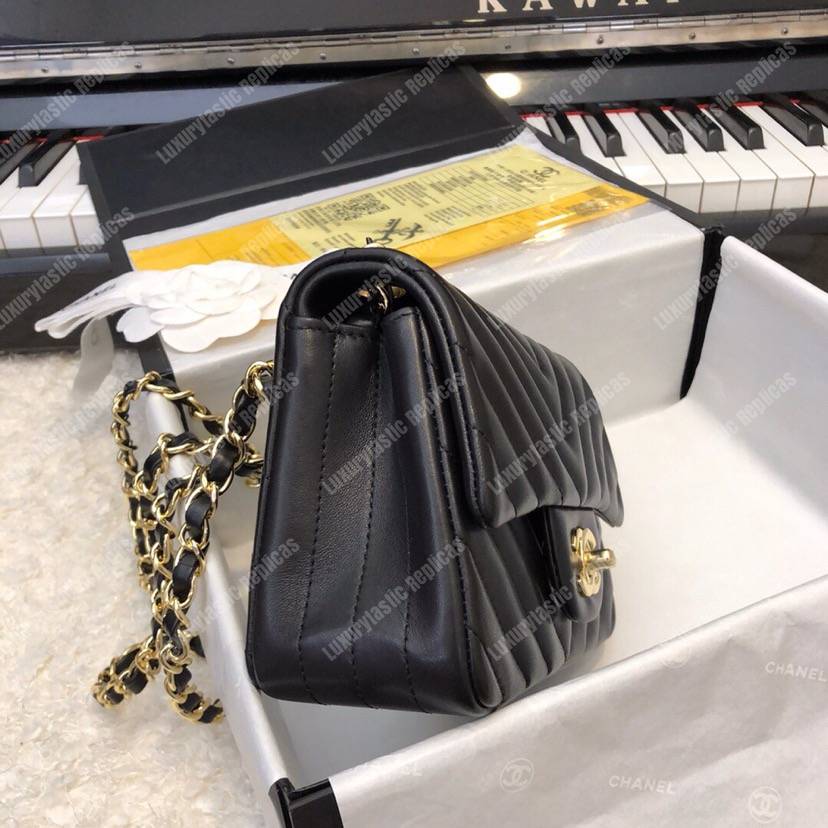 Ch*el mini flap bag black